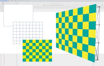 イラストレーターでバックパネルに市松模様を作る方法