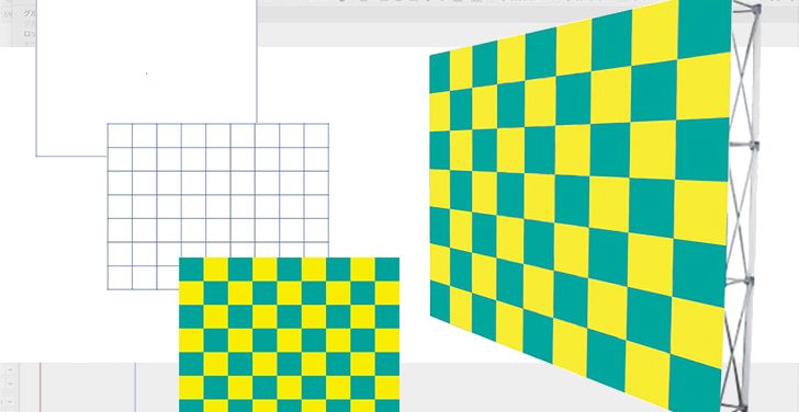 イラストレーターでバックパネルに市松模様を作る方法