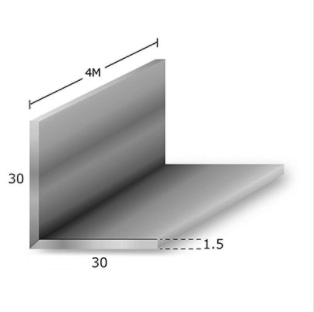 アルミ等辺アングル 生地材 t1.5×30×30×4m