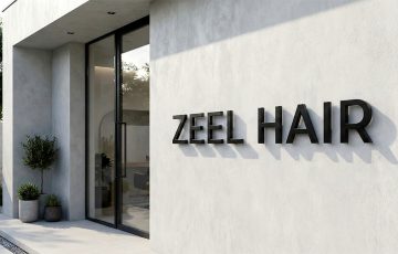 美容院の看板デザイン