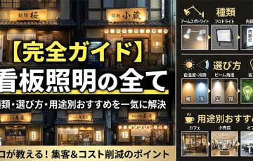 看板照明の完全ガイド！種類・選び方・用途別おすすめを一気に解決！