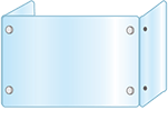 アクリルパーテーション三面タイプ 600×900×300