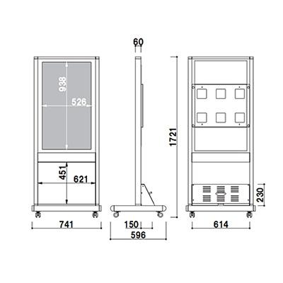 デジタルサイネージ】プレイヤー内蔵型 デジタルサイネージ CM-436VTS
