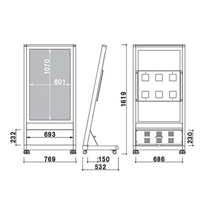 デジタルサイネージ】プレイヤー内蔵型 デジタルサイネージ CM-496VTL