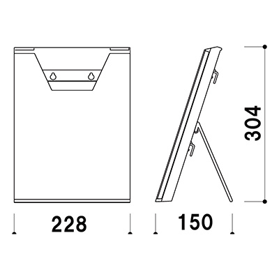 カタログスタンド】卓上ラック CR-401(A4判) ラックカラー：グレー
