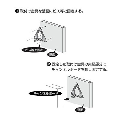 看板材料】チャンネル用取付け金具 小 15、20t用 90個入り | 看板の