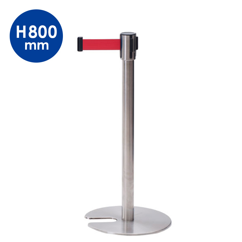 ガイドポール／パーテーション】ベルトパーティション SUS-3 (H80cm