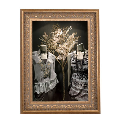 ポスターフレーム】木目調フレーム EXアールデコフレーム B1 ゴールド