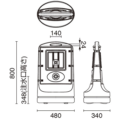 樹脂スタンド看板】リッチェル スタンドサイン80 イエロー(52792YLW