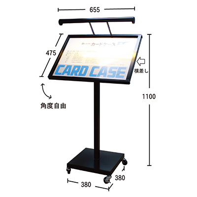メニュースタンド】メニュースタンド MF-A2(LEDライト付) ブラック A2 メニュースタンド】メニュースタンド MF-A2(LEDライト付) ブラック A2