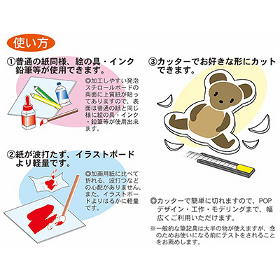 スチレンボード ポップコーア 5mm厚 B2判 515 728 紙貼り バラ売り 看板の激安通販ならサインシティ