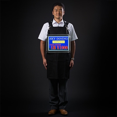 LEDライトパネル】ピカちゃん看板 A3 角型 6200mAh(長時間タイプ