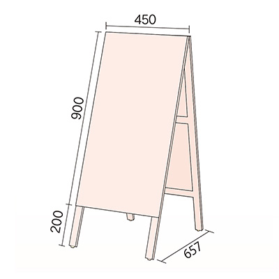 スタンド看板】オレンジのこくばん WA450VD | 看板の激安通販サイン