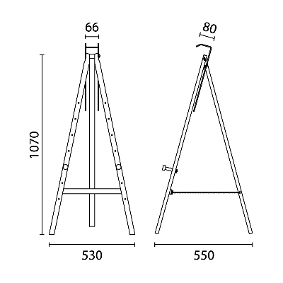 イーゼル】三角イーゼル Ver2.0 ホワイト 木製 42139WHT | 看板の激安