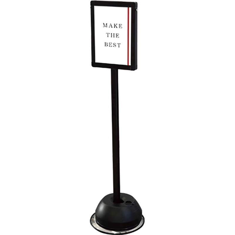 スタンド看板】屋外ポールサインスタンド A4縦 片面 ブラック BOPSS