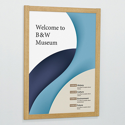 ポスターフレーム】ポスターパネル 346 A2 木目ナチュラル 屋内用