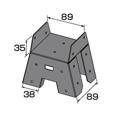 建材】DIY industrial design ソーホースブラケット 2個セット ID-020