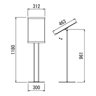 スタンド看板】アルモード フロアスタンド 2836 ステン A3タテ | 看板