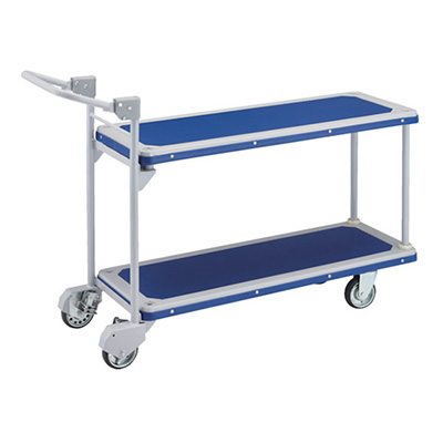 トラスコ】トラスコ TRUSCO プレス製運搬車 ドンキカート 片袖2段