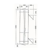 袖（突出し）看板】三和サインワークス 156角アルミ 21-55 W450
