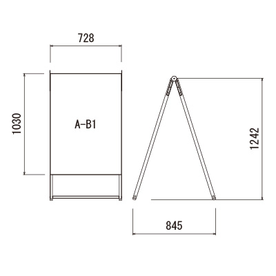 スタンド看板】Aサイン Aエース AサインB1 両面 W728×H1030 | 看板の