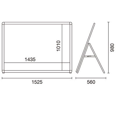 スタンド看板】グリップA B0ヨコ ロー 片面 シルバー 52667B0L | 看板