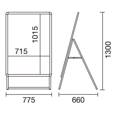 スタンド看板】グリップA B1 片面 シルバー 52667B1* | 看板の激安通販