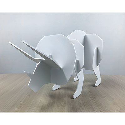 スチレンボード】スチレンボードオブジェ トリケラトプス【1台