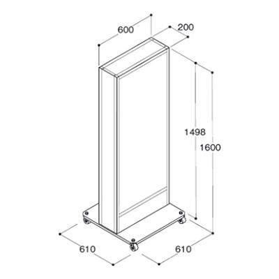 電飾スタンド看板】LED電飾スタンド看板 ADO-910NT-LED ブラック