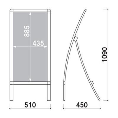スタンド看板】RXカーブサイン RX-30 | 看板の激安通販サインシティ