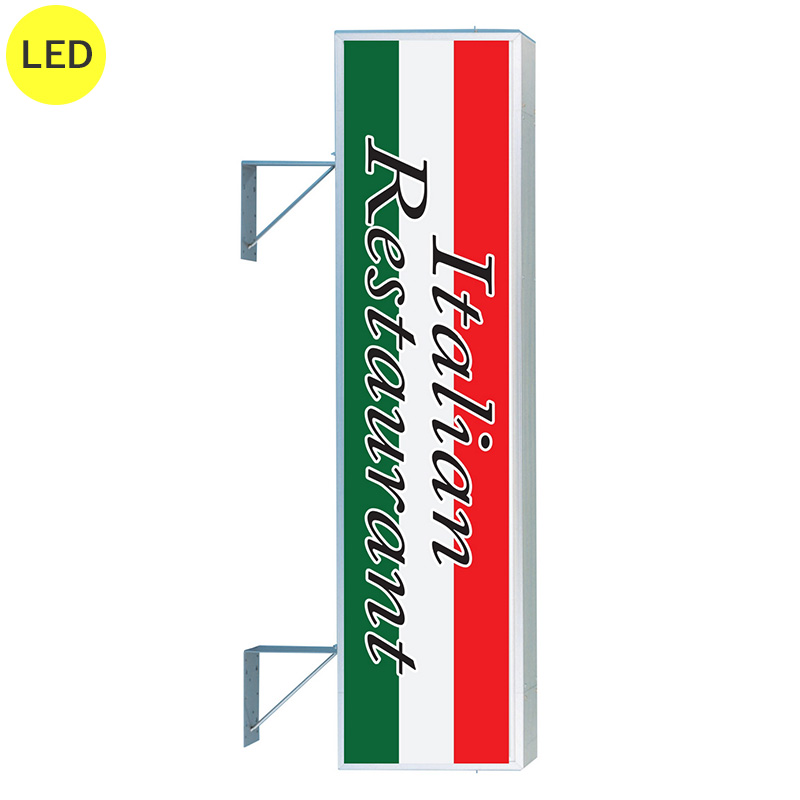 袖（突出し）看板】三和サインワークス F-156角アルミLED LLT22-55