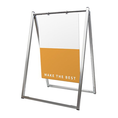 スタンド看板】スイングサイン 屋外 A2 片面 アルミ複合板タイプ