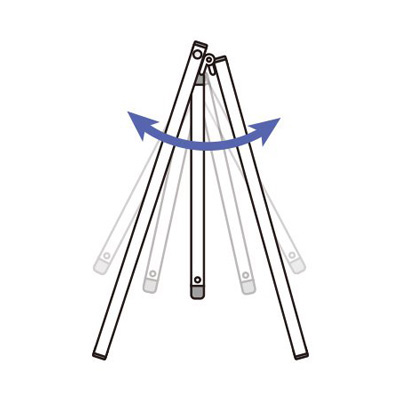 スタンド看板】スイングサイン 屋外 A2 片面 アルミ複合板タイプ