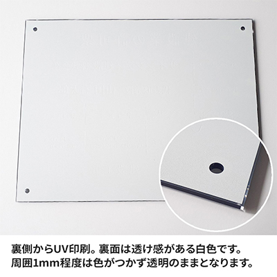 壁面看板】宅地建物取引業者票 アクリル ネイビー ビス付き W450