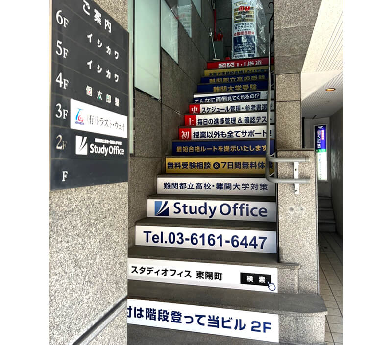昇降階段看板