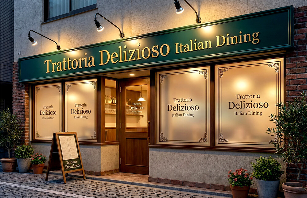 横浜元町 レストラン看板 木製 ゴールド文字 クラシック