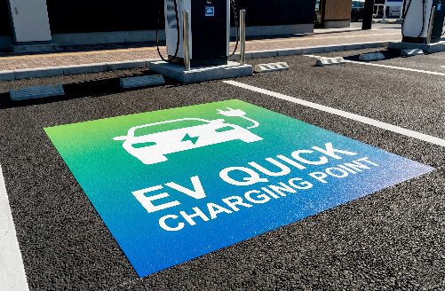 EV自動車充電路面シート