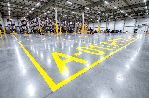 物流倉庫ナンバリング床サイン