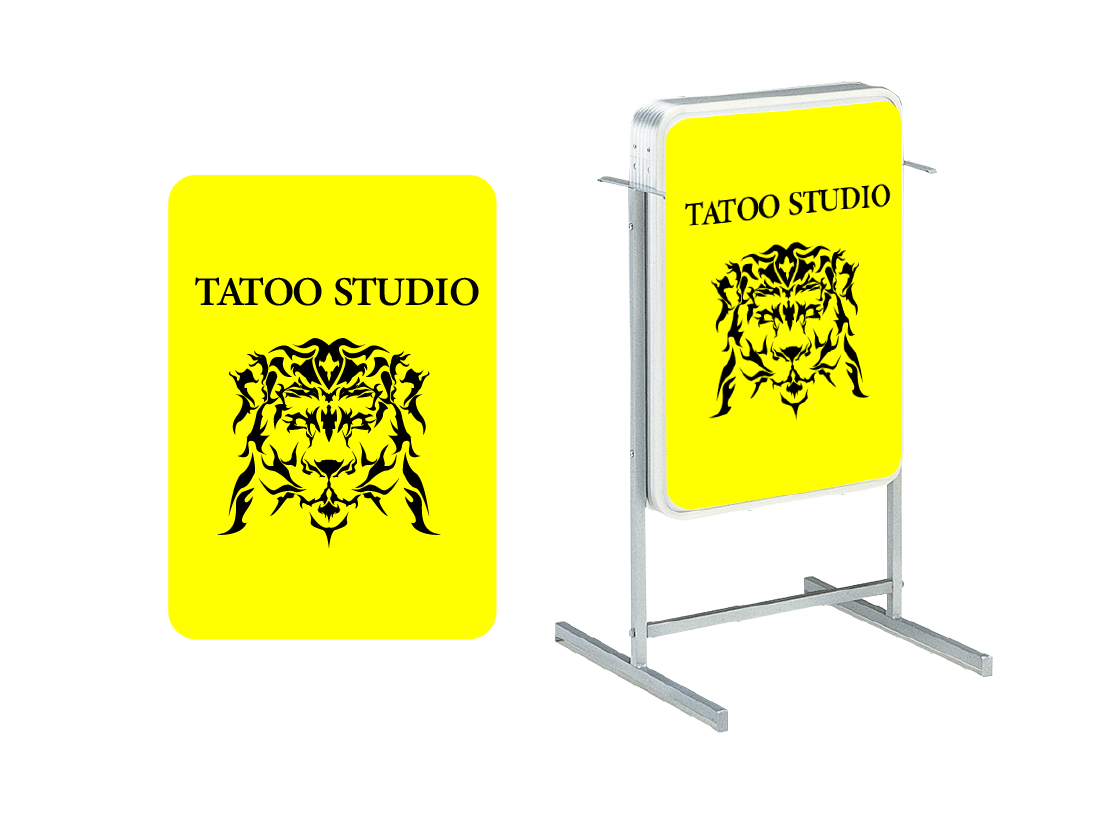 タトゥースタジオの看板デザイン