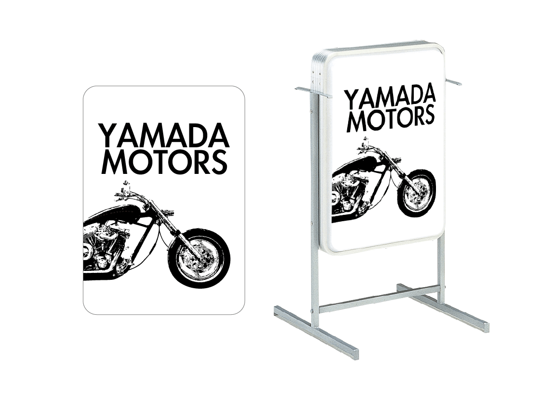 バイク店の看板デザイン