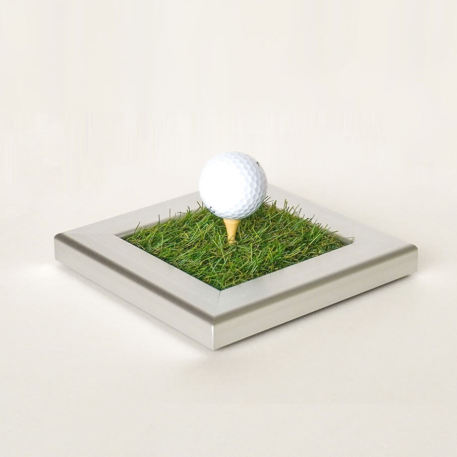 ゴルフボールケース 人工芝×オークフレーム