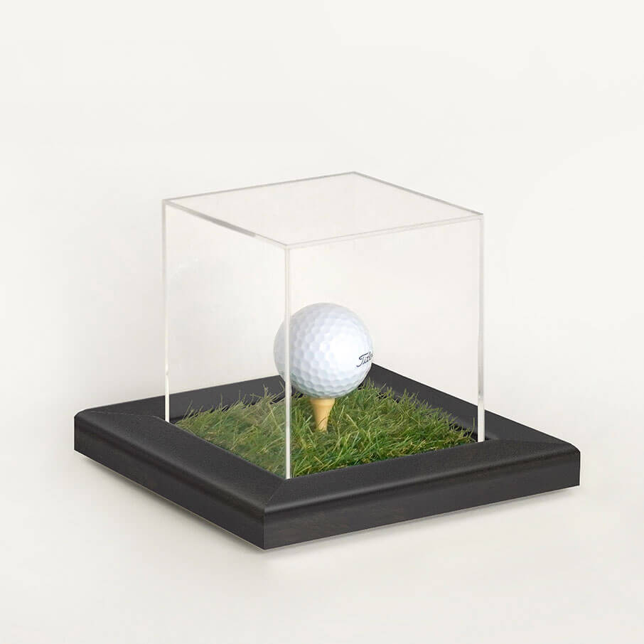 ゴルフボールケース 黒別珍×シルバーフレーム