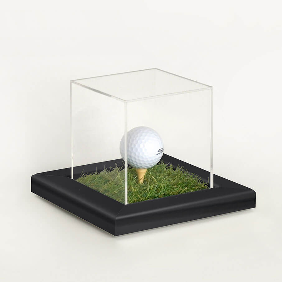 ゴルフボールケース 黒別珍×ゴールドフレーム