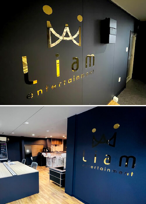 社名看板製作実績 Liam entertainment株式会社様