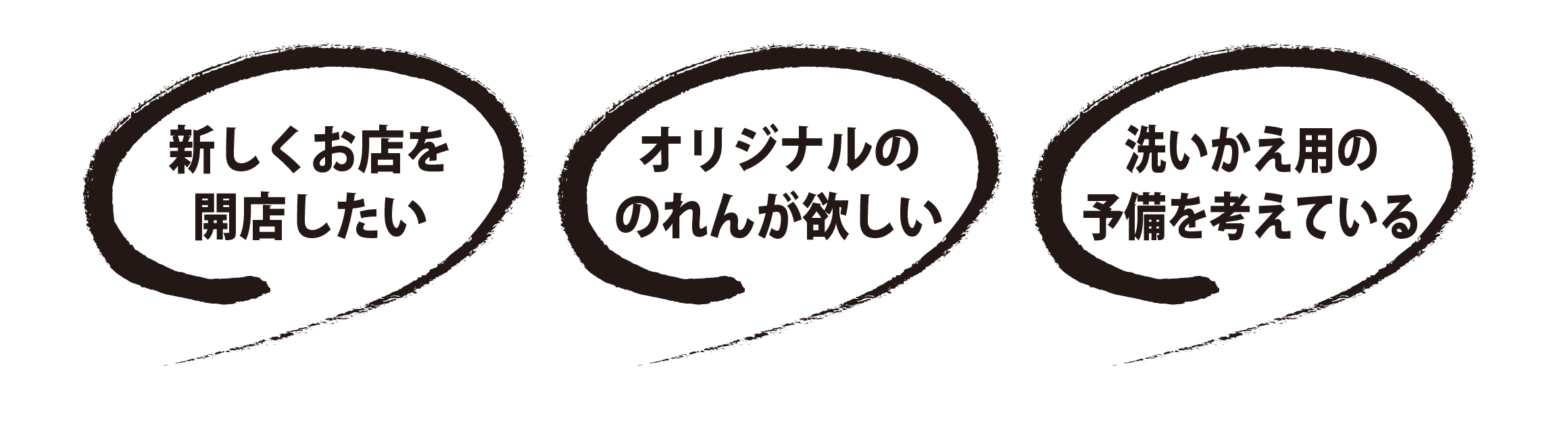 新しくお店を開店したい オリジナルののれんが欲しい 洗いかえ用の予備を考えている