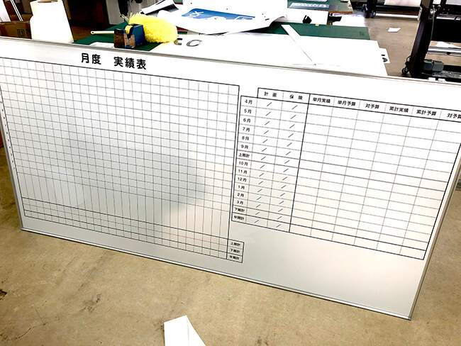 オリジナル製作のホワイトボード画像