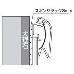 壁面付け・大理石