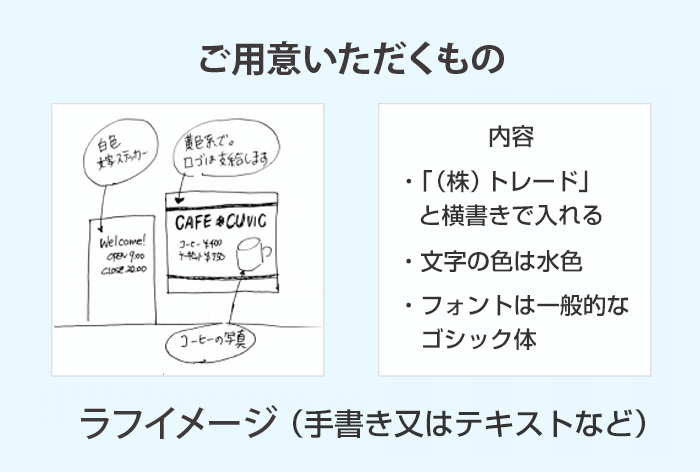 データ作成をご依頼される場合-ご用意いただくもの