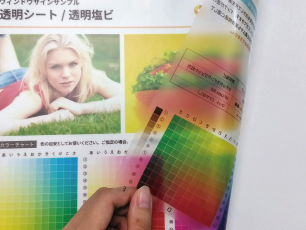 ウィンドウサインの素材写真-透明シート